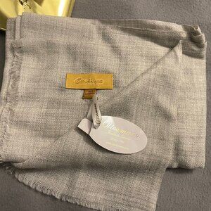 Real Turkish Pashmina 100% cashmere light gray scarf